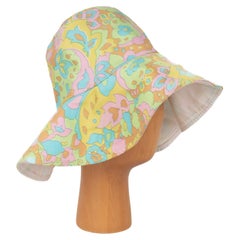 Vintage Summer Hat with Multicolored Patterns