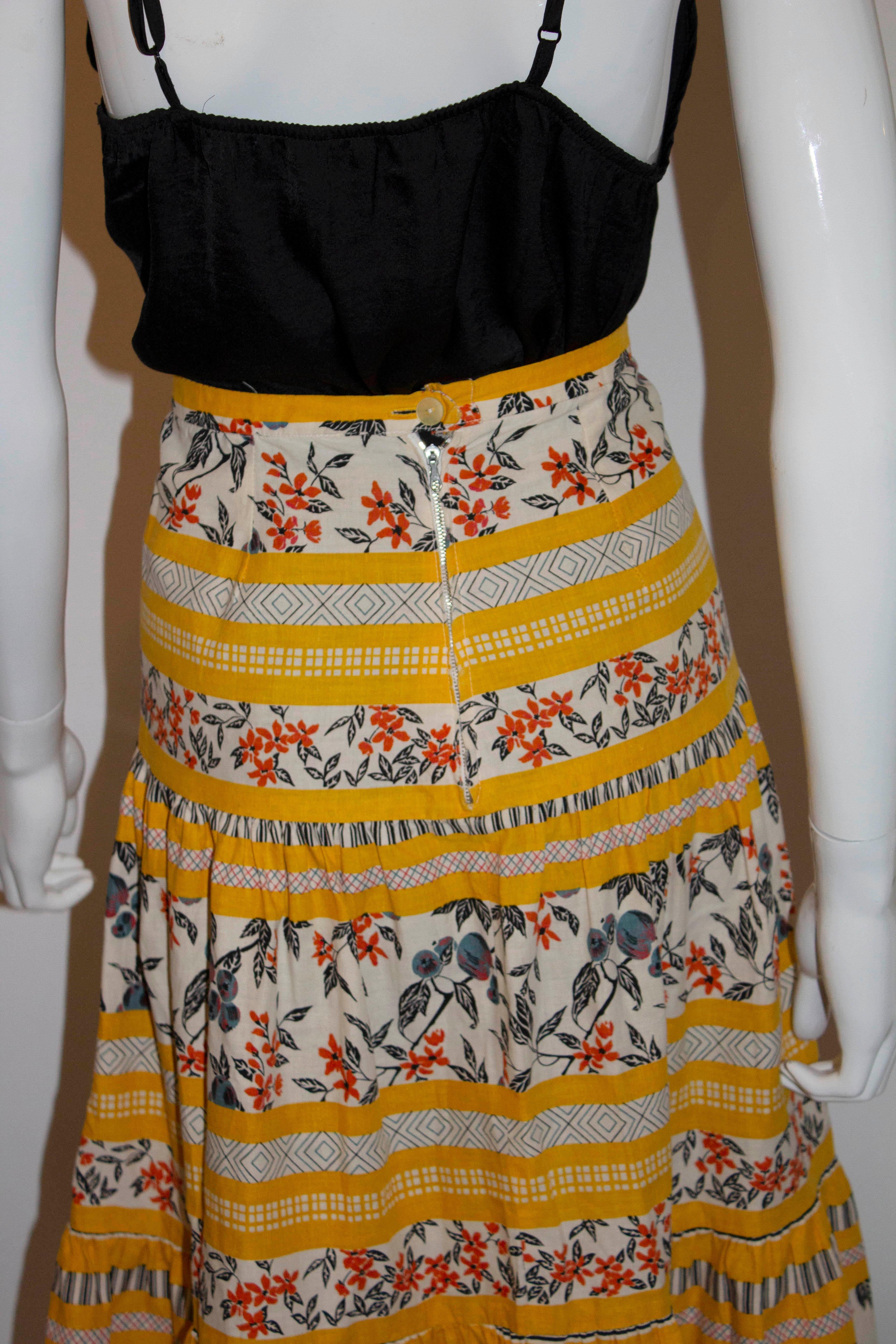 Women's Vintage Summer Tiered Skirt For Sale