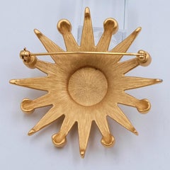 Sonnenbrosche im Vintage-Stil mit Perlen, 1990''s