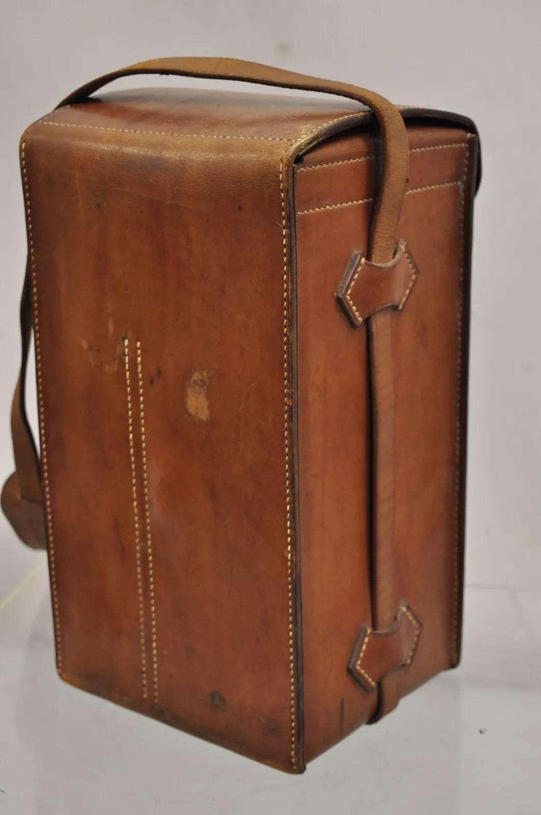 Vintage Sun Lite II Blitzgerät und tragbares Akkupack in brauner Ledertasche im Angebot 4