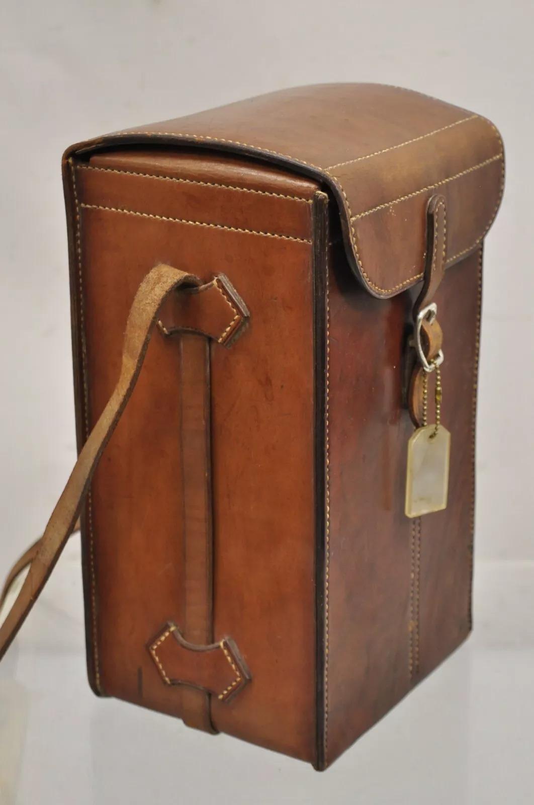 Vintage Sun Lite II Blitzgerät und tragbares Akkupack in brauner Ledertasche im Angebot 5