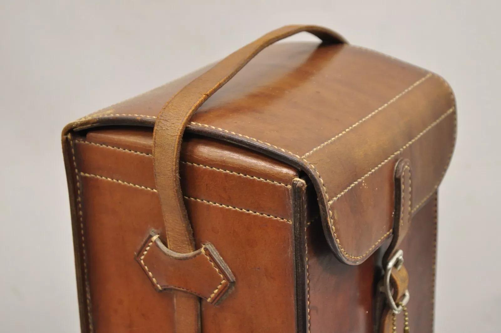 Vintage Sun Lite II Blitzgerät und tragbares Akkupack in brauner Ledertasche (Sonstiges) im Angebot