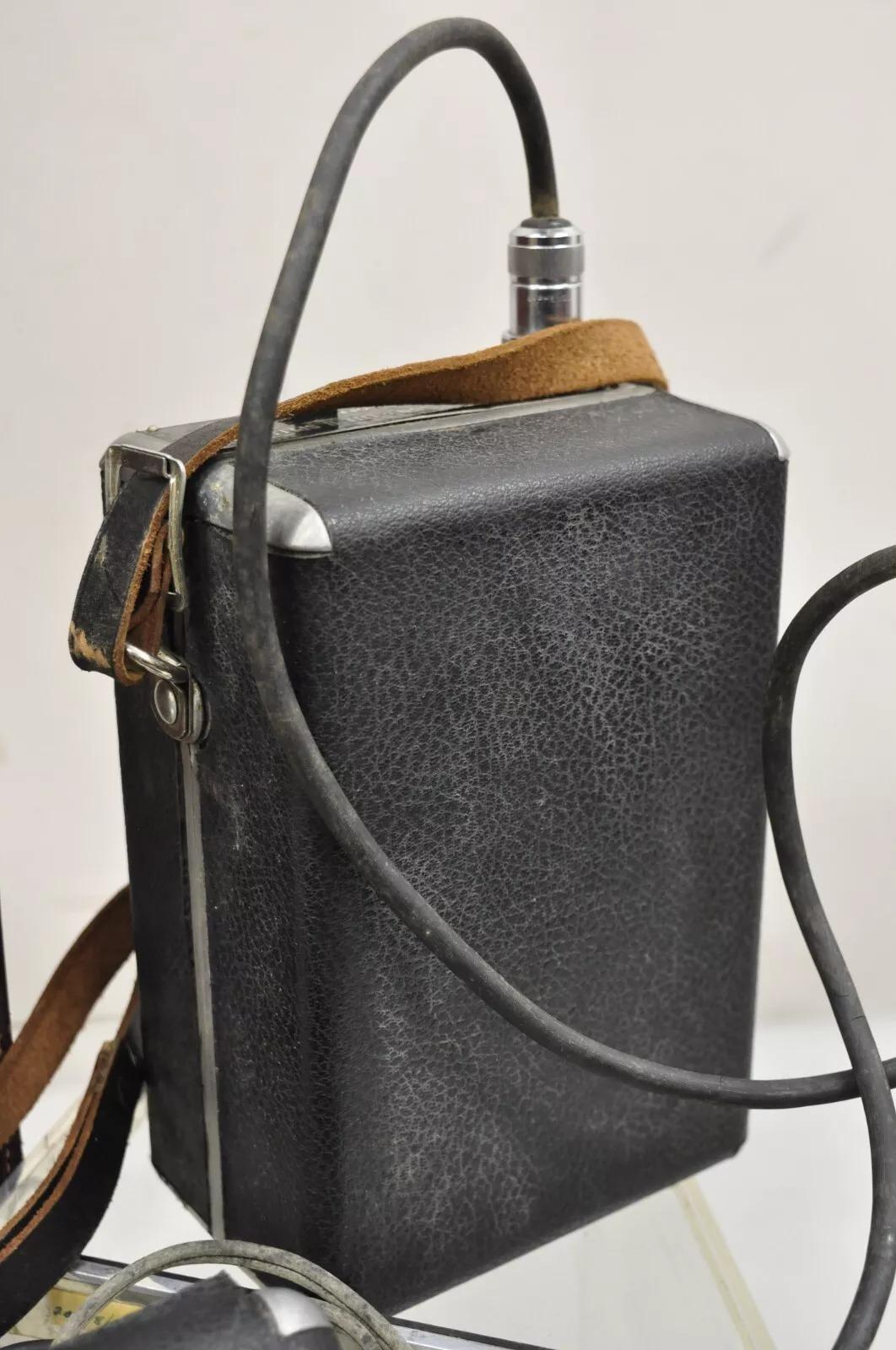Vintage Sun Lite II Blitzgerät und tragbares Akkupack in brauner Ledertasche im Angebot 2