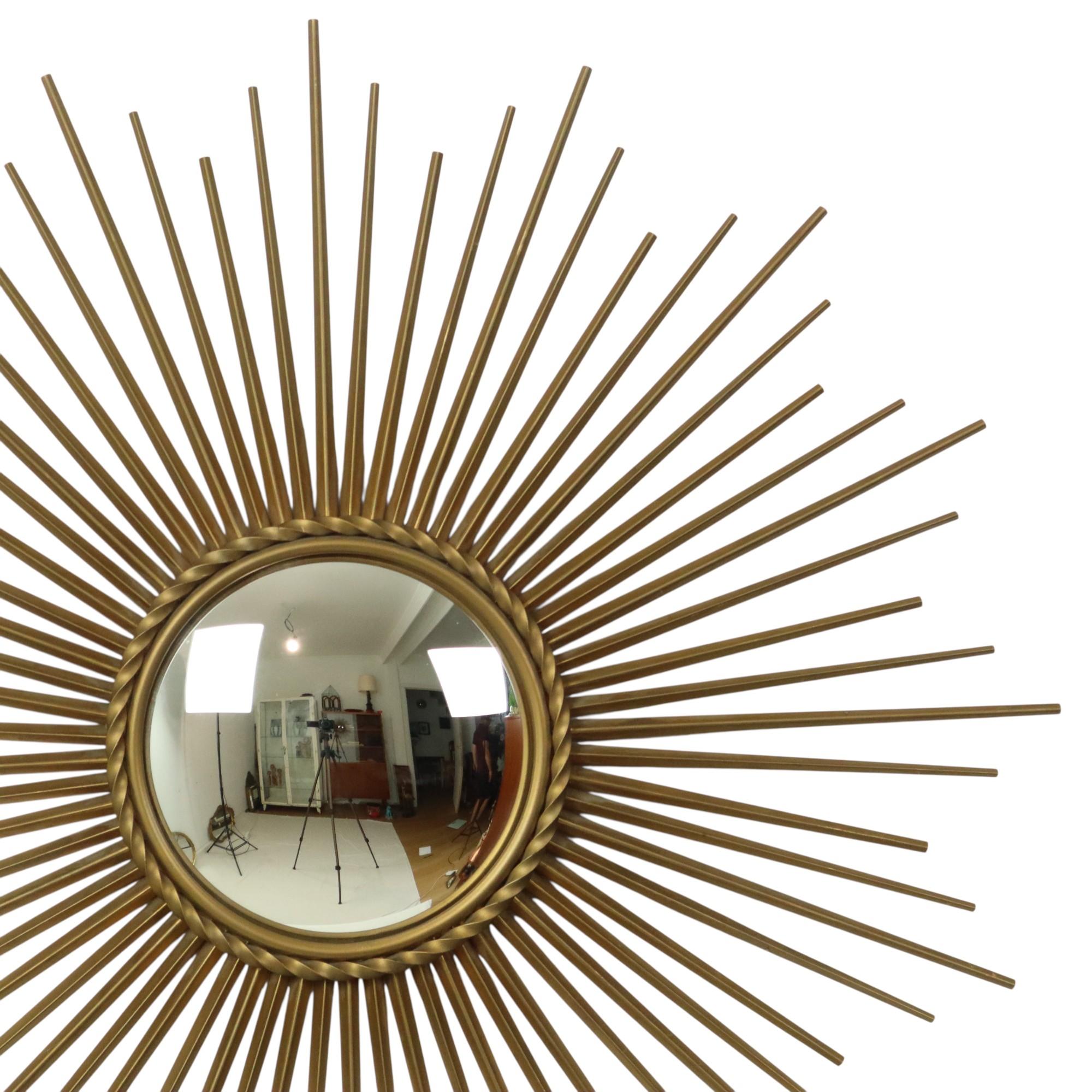 Espejo Sol Vintage Chaty Vallauris XL Francia 70cm Francés en venta