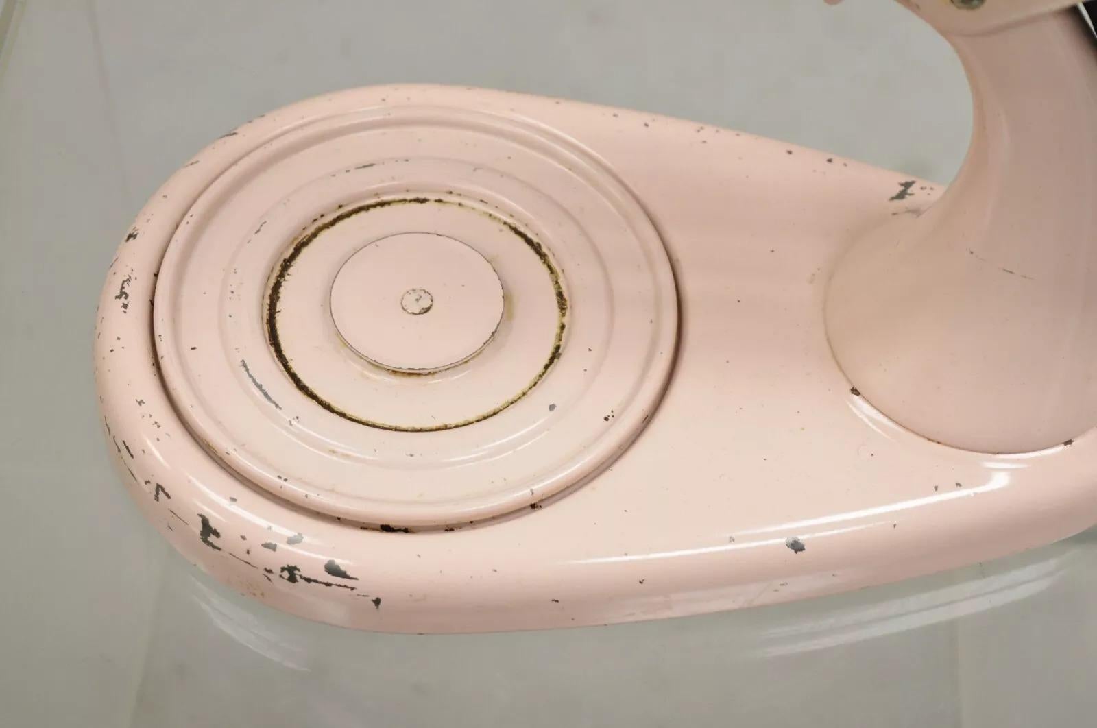 Vintage Sunbeam Mixmaster Pink 10 Speed Electric Mixer With Glass Bowl 1