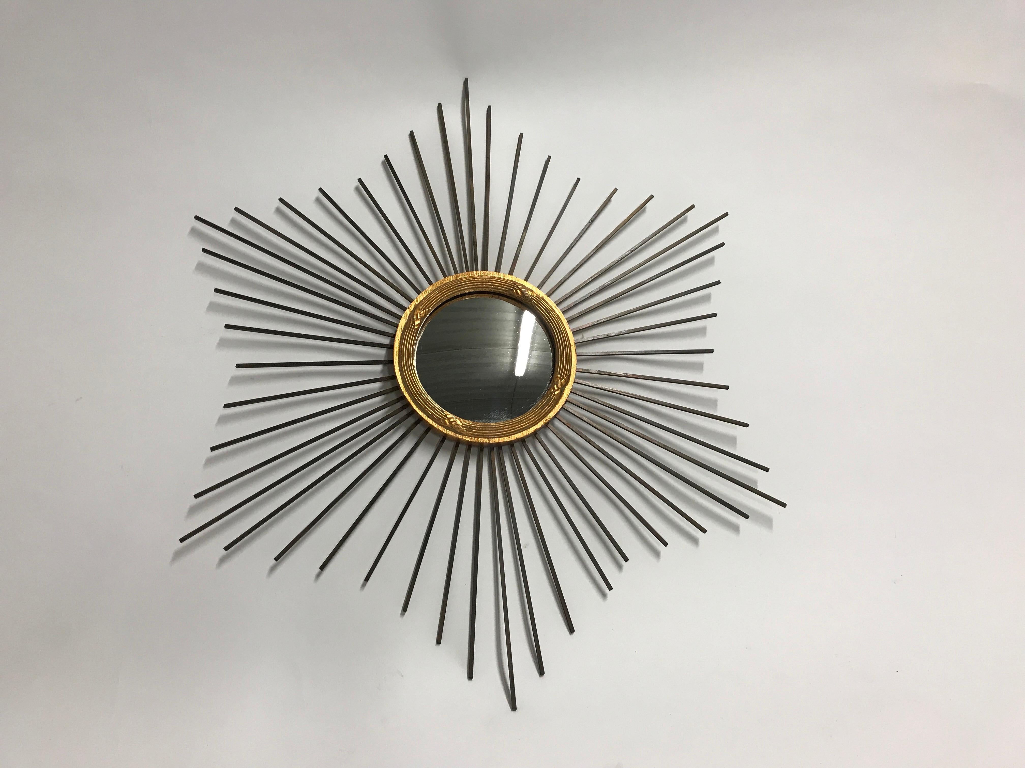 Hollywood Regency Vintage Sunburst Mirror, 1960s, France