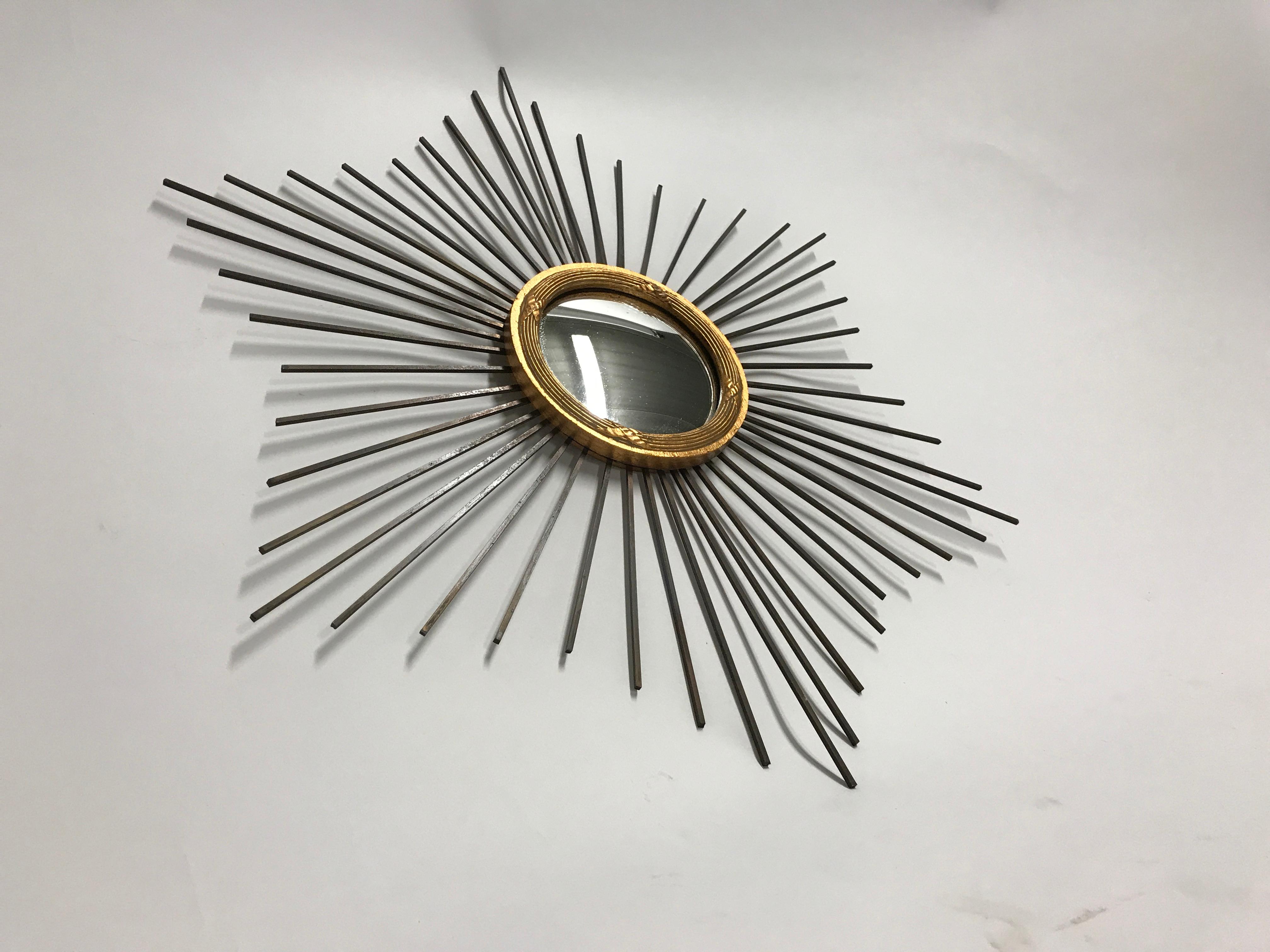 French Vintage Sunburst Mirror, 1960s, France