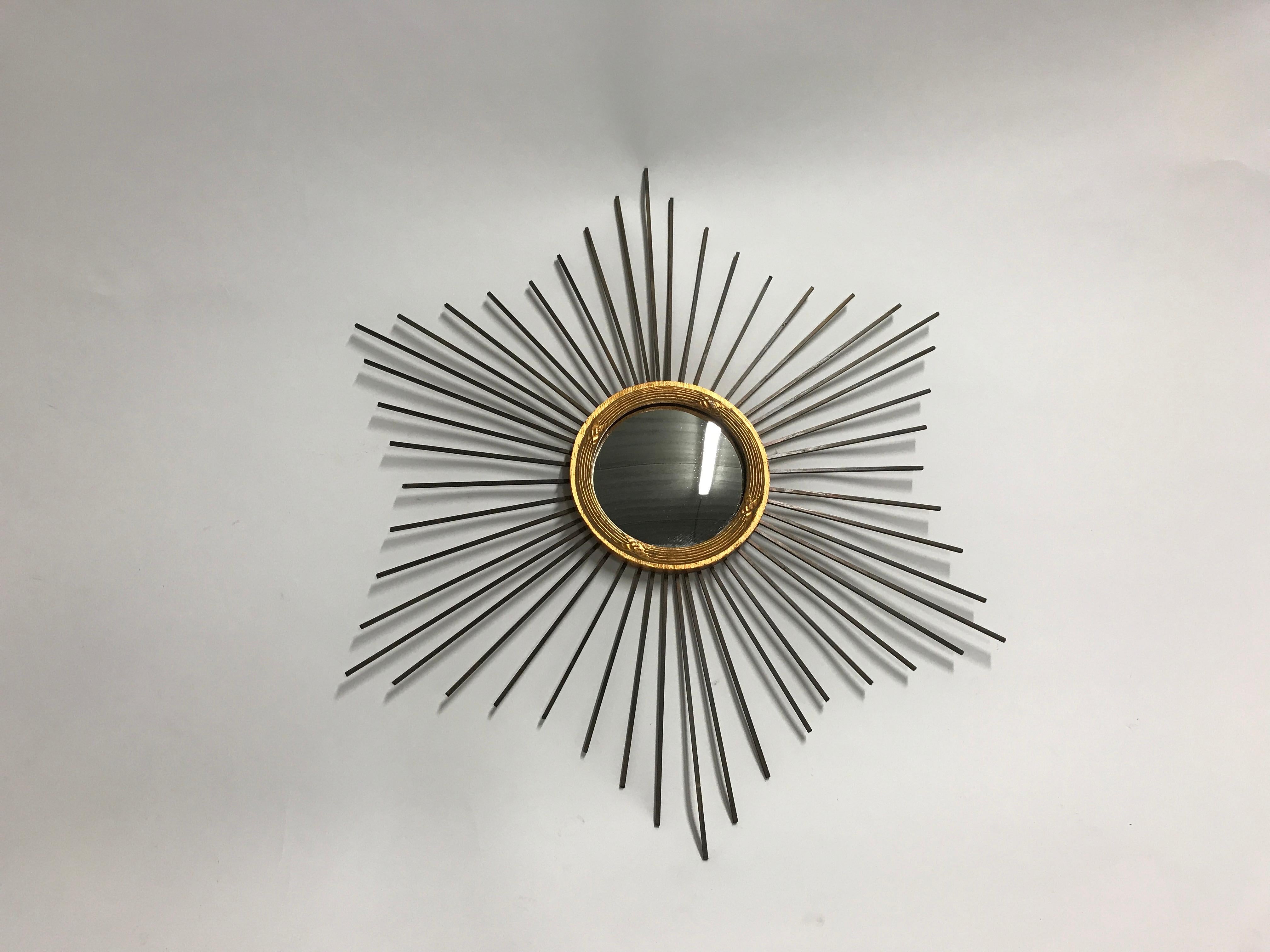 Mid-20th Century Vintage Sunburst Mirror, 1960s, France