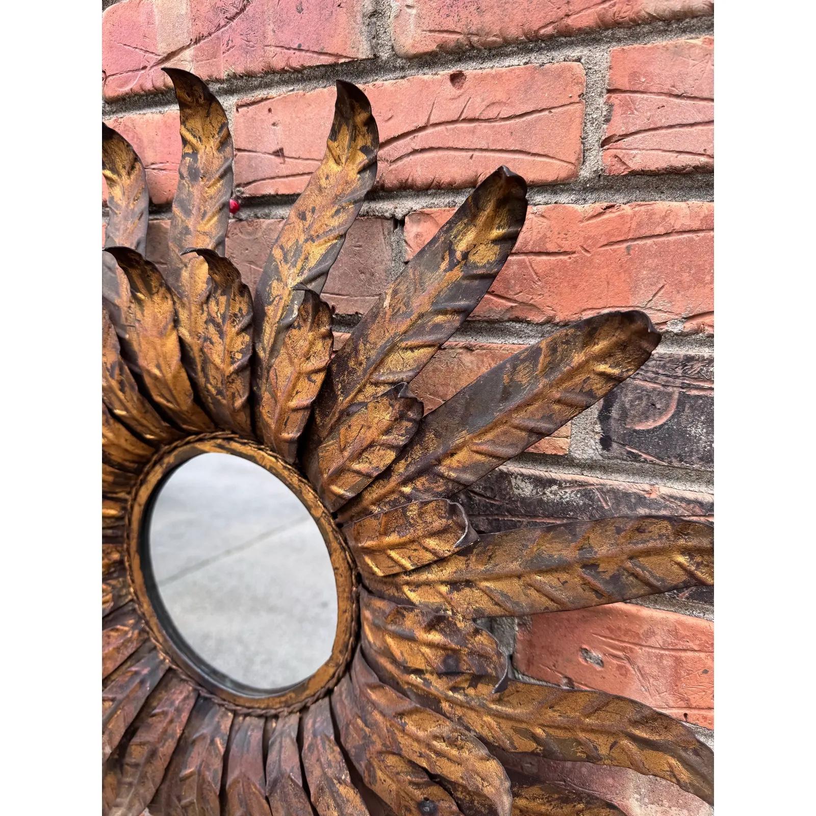 Specchio vintage Sunburst In condizioni buone in vendita a Nashville, TN