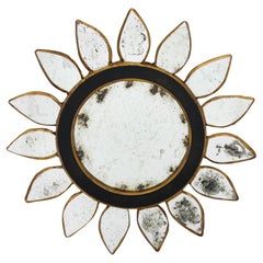 Vintage Sunburst with Black Glass