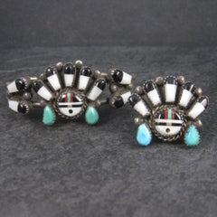 Vintage Sunface Jewelry Set Native American Pulsera y Anillo Talla 10