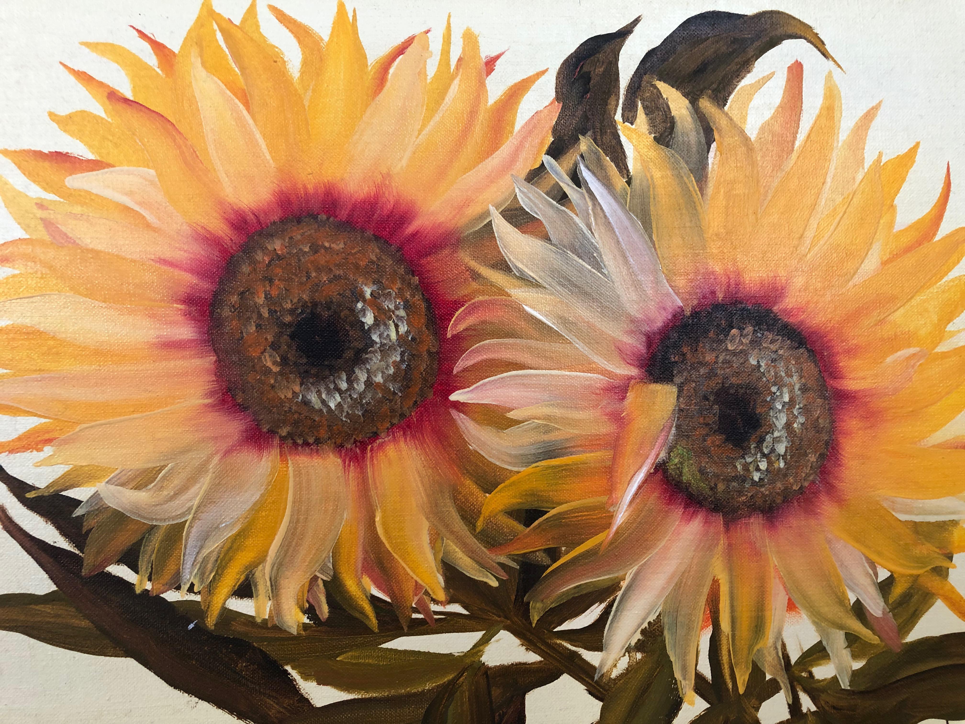 Vintage Sunflower Oil Painting 4
