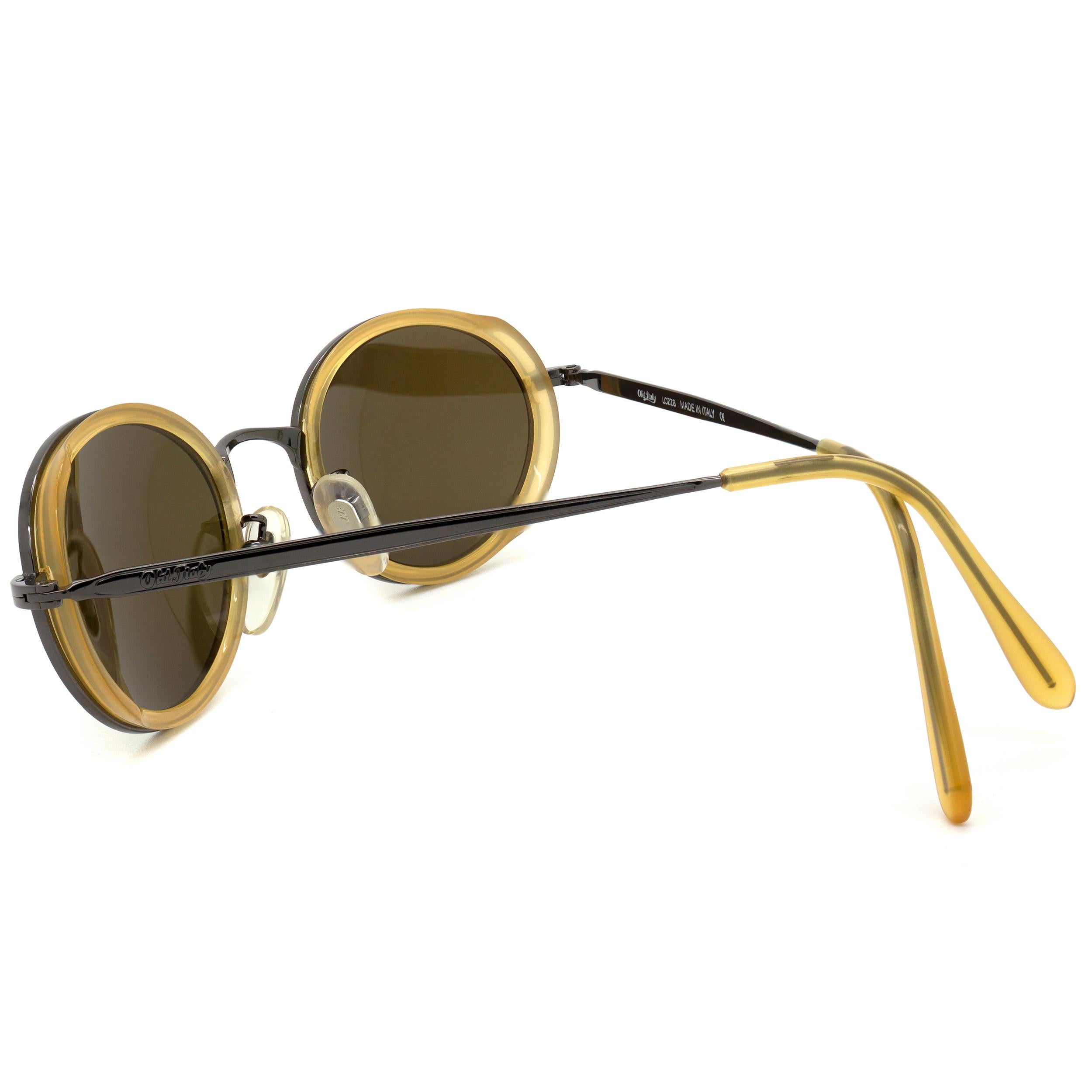 Marron Lunettes de soleil vintage de Lozza fabriquées en Italie. Lunettes de soleil ovales des années 80 en vente