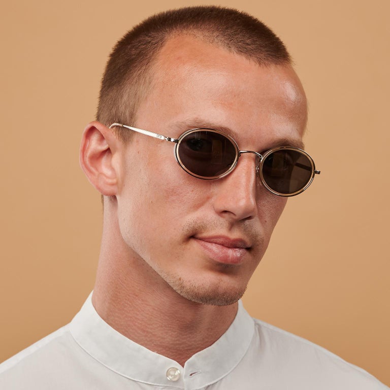 Vintage sunglasses by Lozza made in Italy. Oval 80s sunglasses For Sale