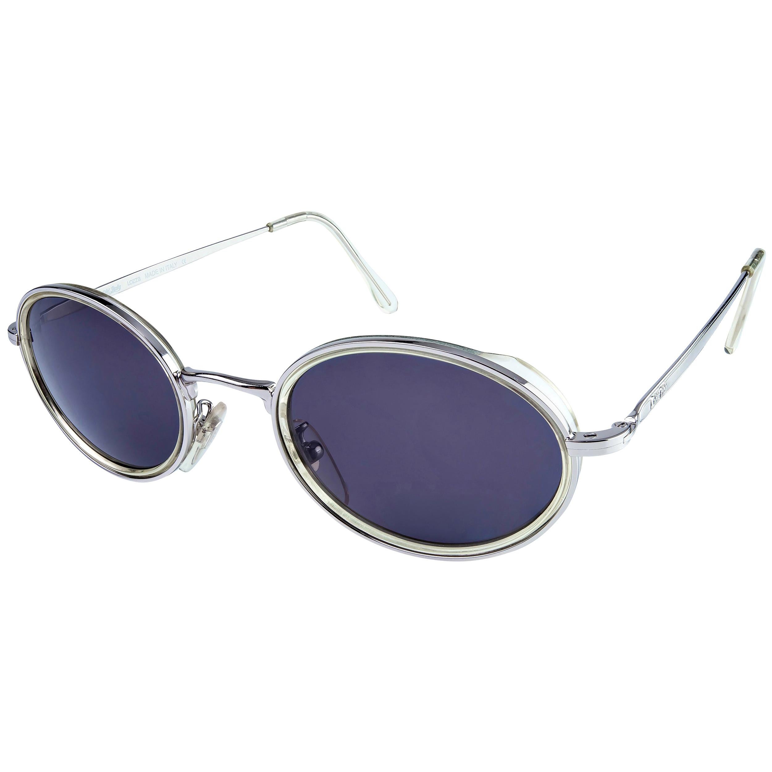 Vintage-Sonnenbrille von Lozza, hergestellt in Italien. Ovale Sonnenbrille aus den 80ern