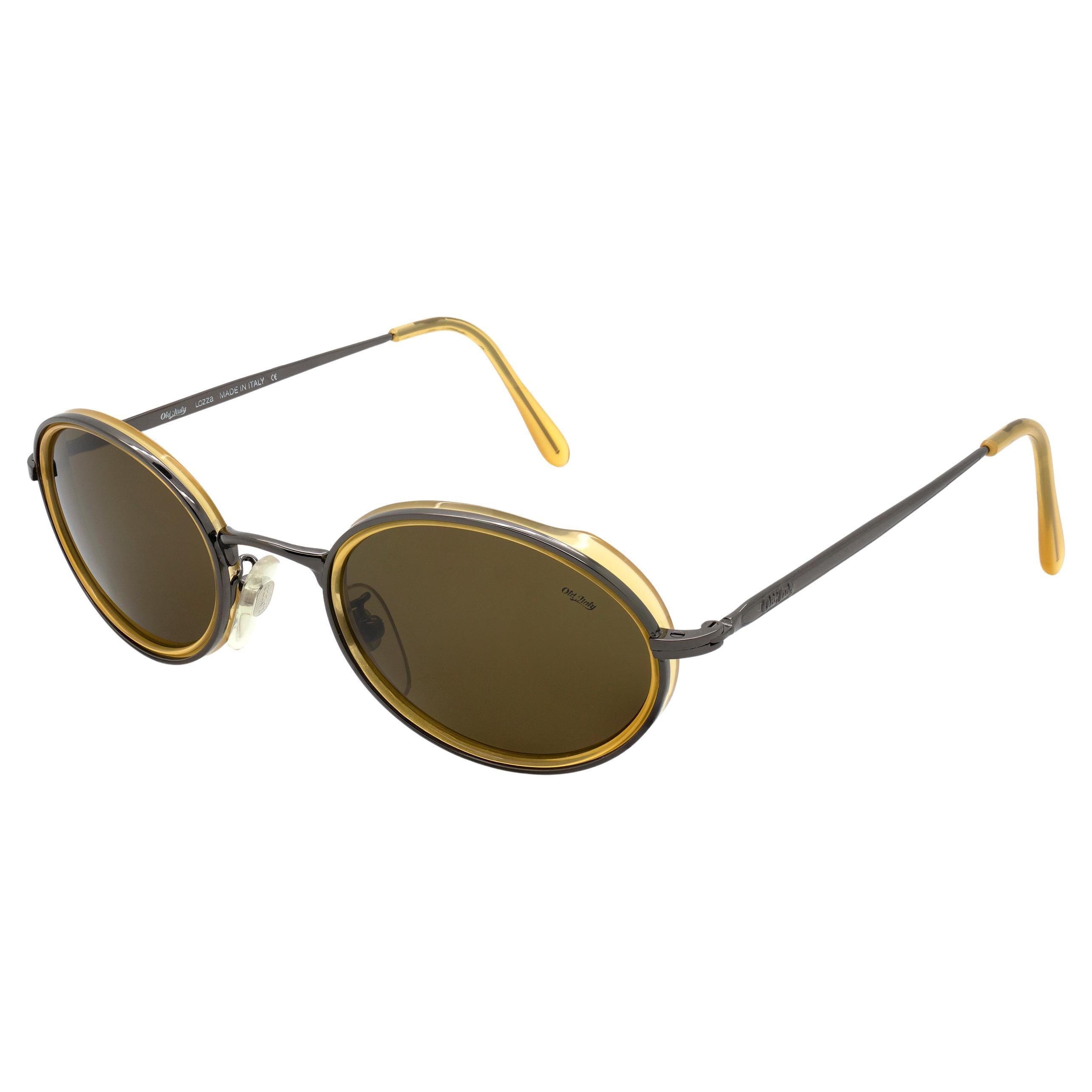 Lunettes de soleil vintage de Lozza fabriquées en Italie. Lunettes de soleil ovales des années 80 en vente