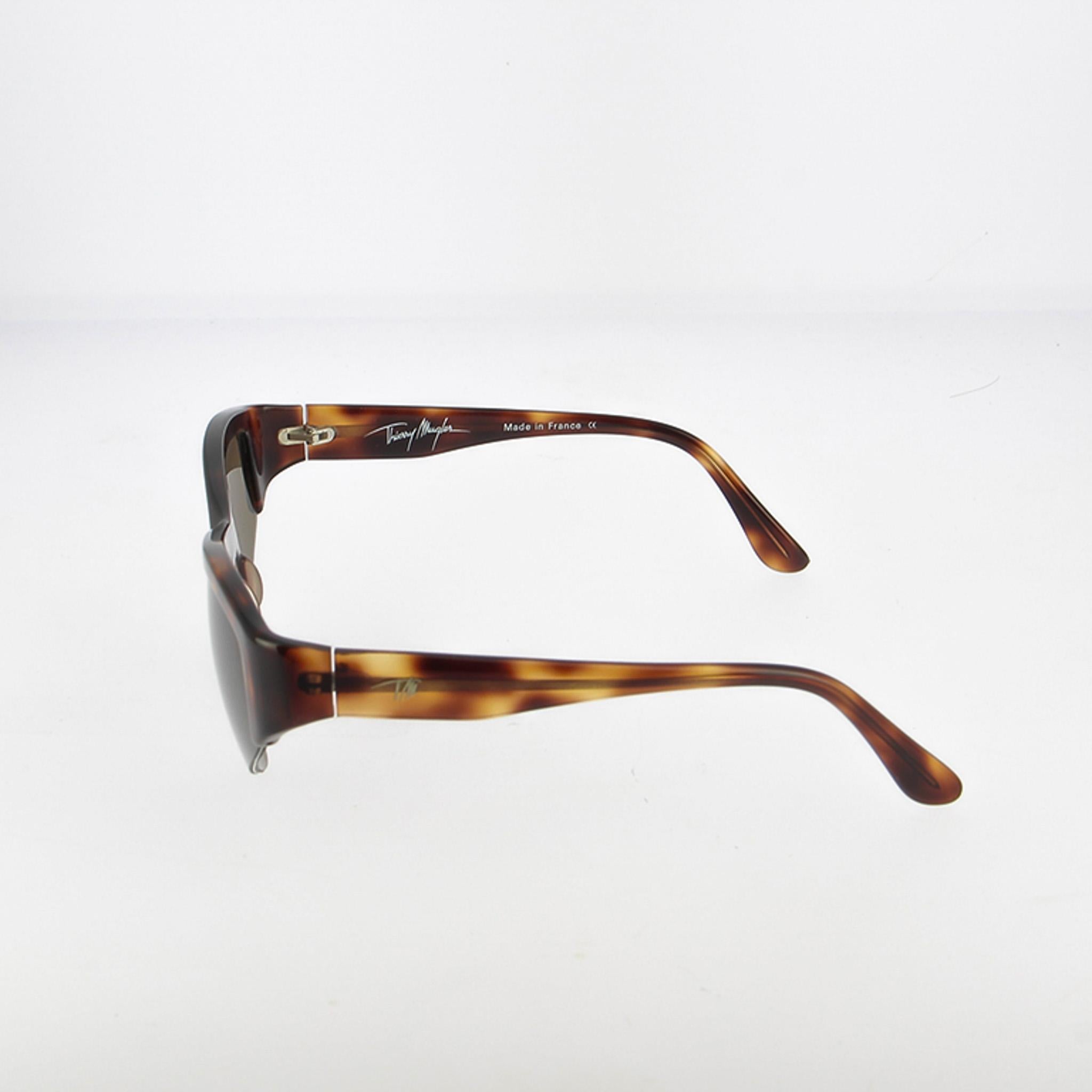 Gafas de sol vintage de Thierry Mugler - Podium - Años 90 Marrón en venta