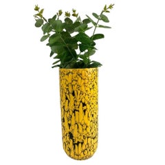 Vintage Sunny Gelbe Vase aus 1970er Europa