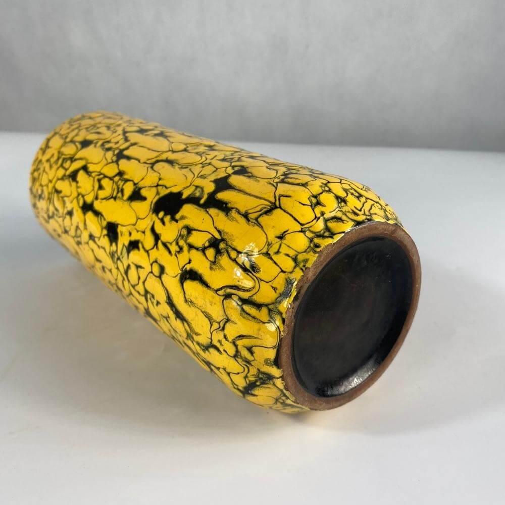 Ceramic Vintage Sunny Yellow Vase from 1970s Europe For Sale