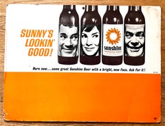 Vintage Sunshine Beer Advertising Poster, 1960's