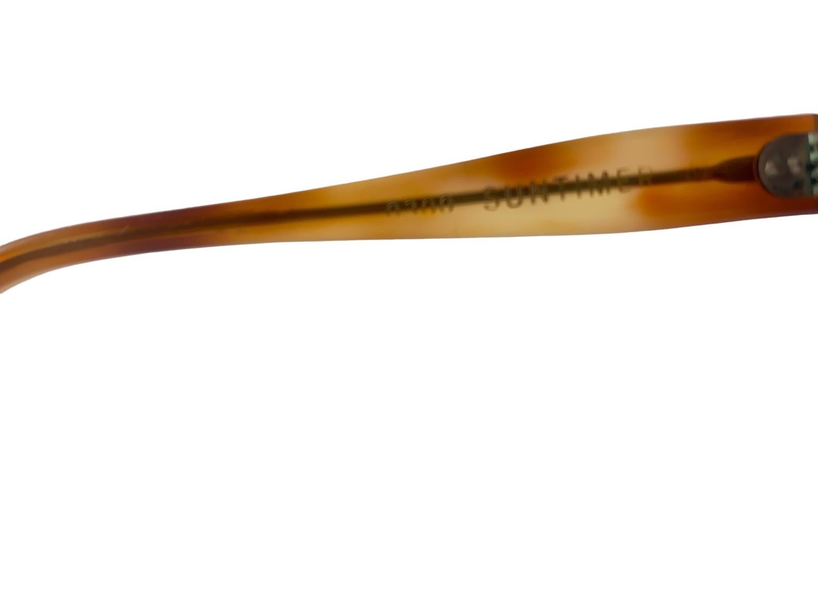 Brown Vintage Suntimer Cat Eye Honey Tortoise Made in France 1960's Sunglasses For Sale