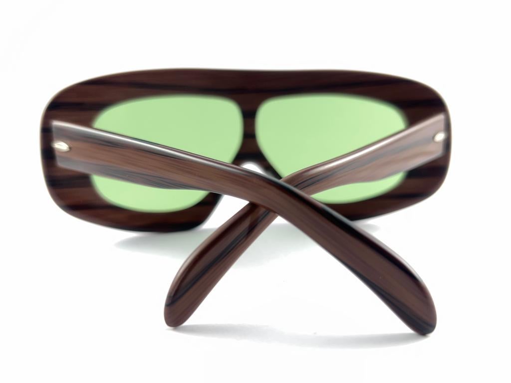 Vintage Suntimer Victory  Oversized Green Lenses 70'S Sunglasses France For Sale 6
