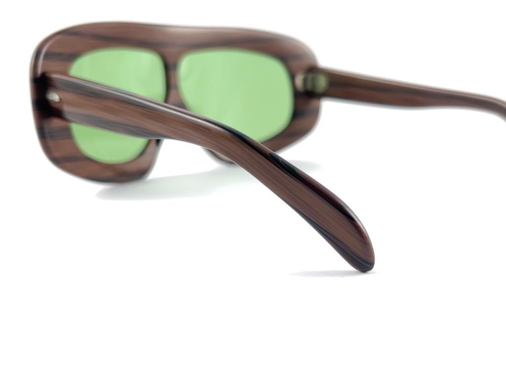 Vintage Suntimer Victory  Oversized Green Lenses 70'S Sunglasses France For Sale 3