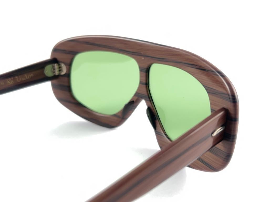 Vintage Suntimer Victory  Oversized Green Lenses 70'S Sunglasses France For Sale 5