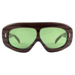 Vintage Suntimer Victory  Übergroße Grüne Gläser 70'S Sonnenbrille Frankreich