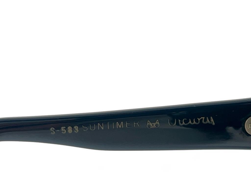 Vintage Suntimer Victory S 583 Schwarze Sonnenbrille, hergestellt in Frankreich 1960 im Angebot 4