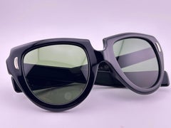 Occhiali da sole vintage Suntimer Victory S607 Black 1960 Made in France