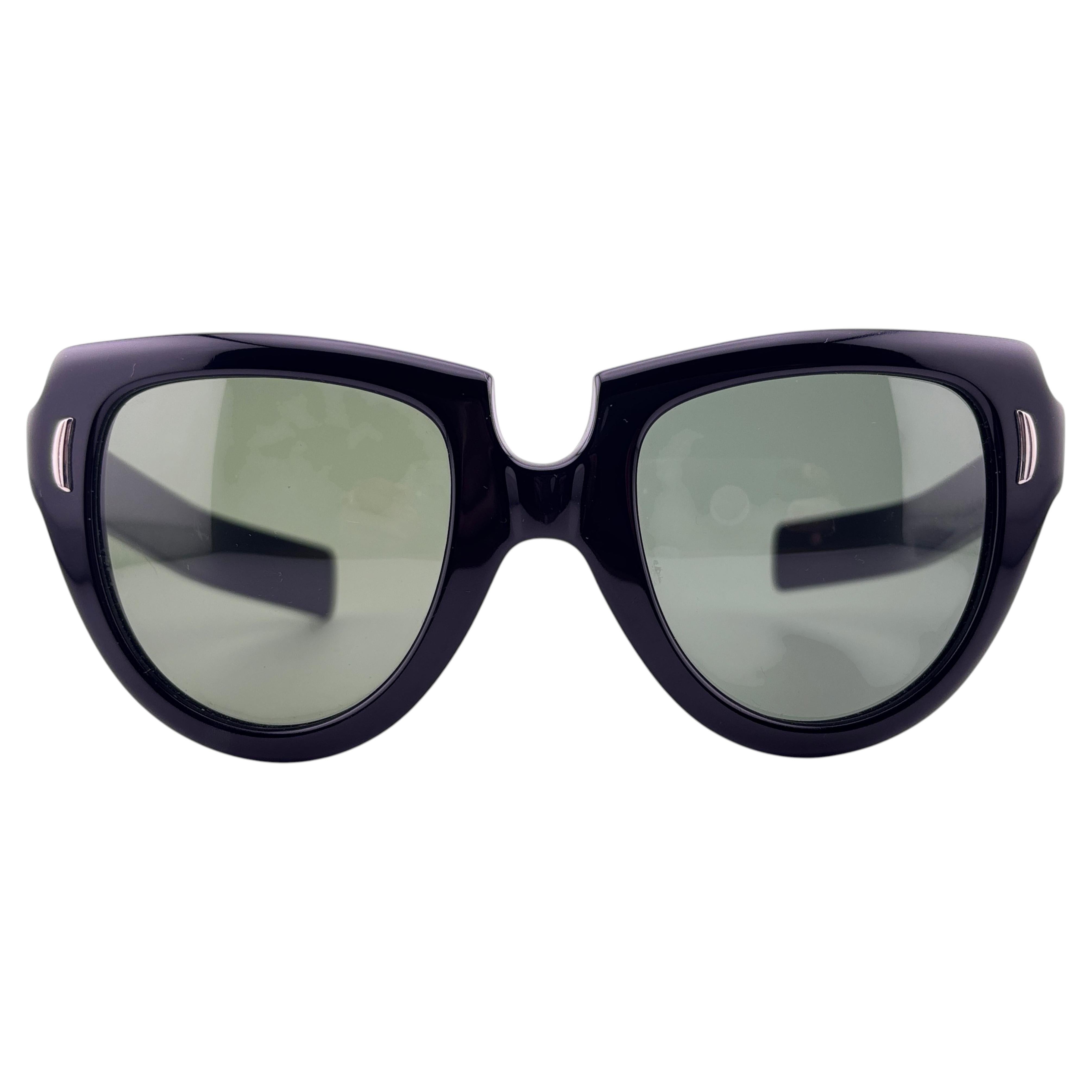 Vintage Suntimer Victory S607 Black Sunglasses 1960s Made in France