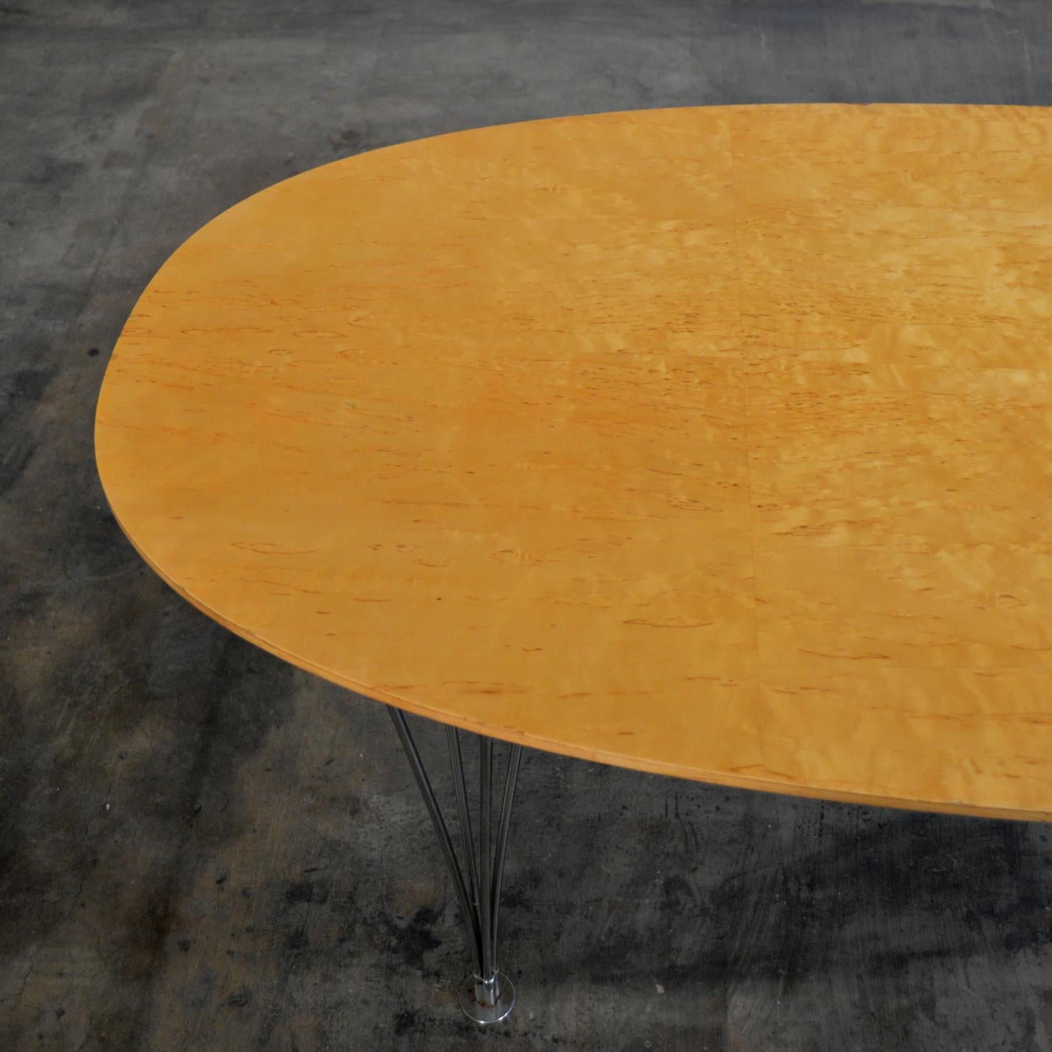 Mid-20th Century Vintage Super Ellipse Table by Bruno Mathsson in Masur Birch For Sale