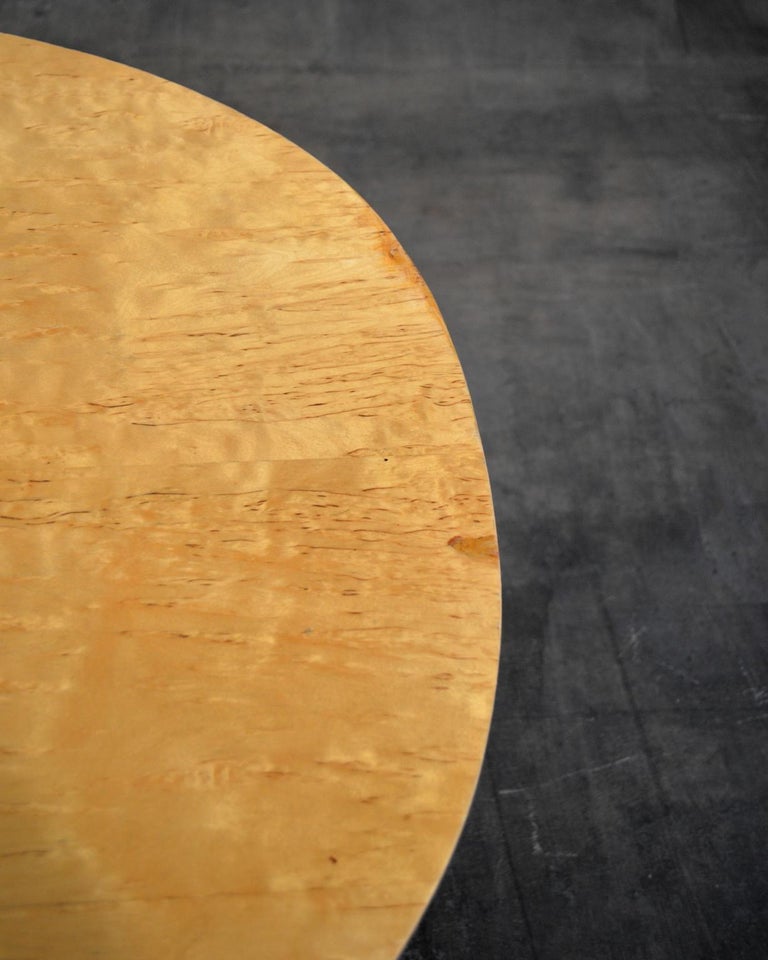 Vintage Super Ellipse Table By Bruno Mathsson In Masur Birch For
