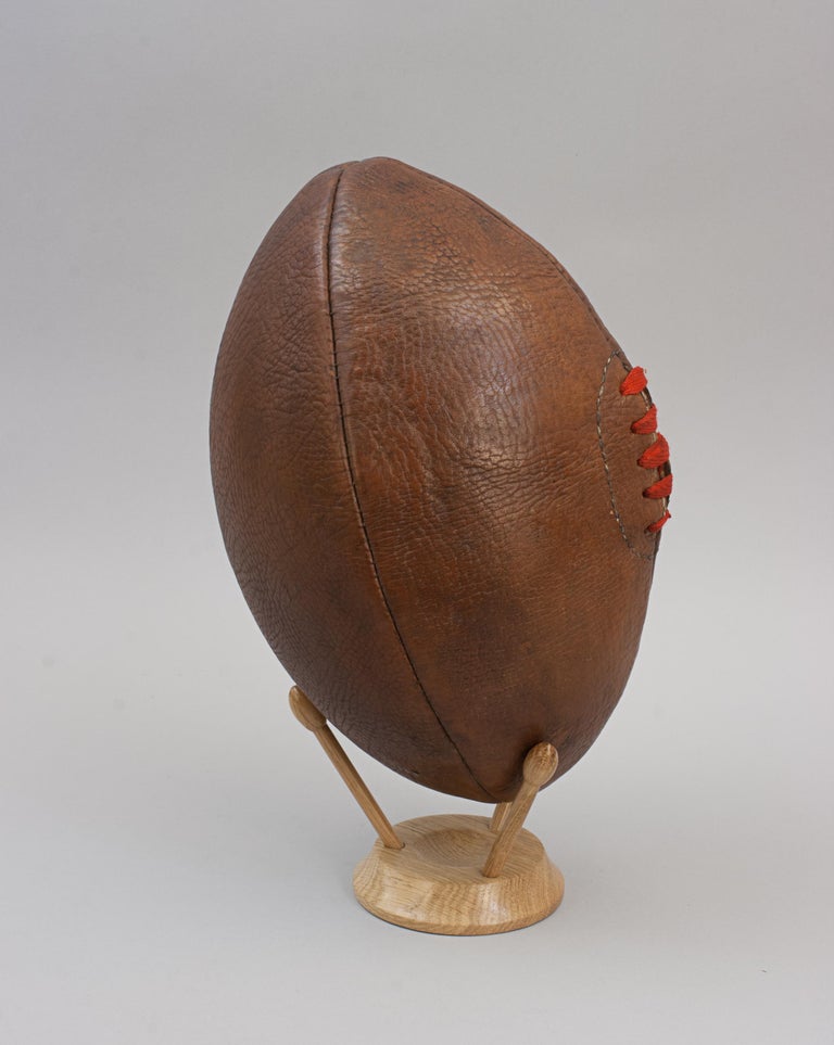 Vintage 'super Fine' Leather Rugby Ball For Sale at 1stDibs
