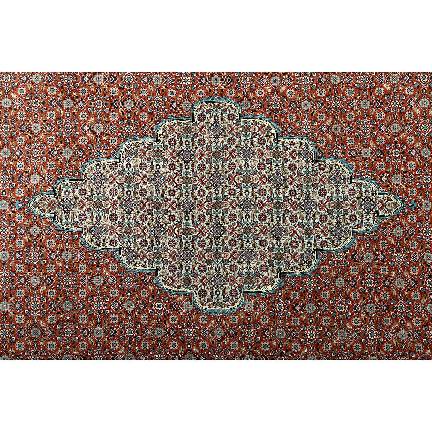 Annodato a mano Tappeto vintage Tabriz Akbari persiano super fine - Dimensioni: 19'8 X 12'10 in vendita