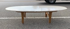 Vintage Surfboard Travertine Coffee Table