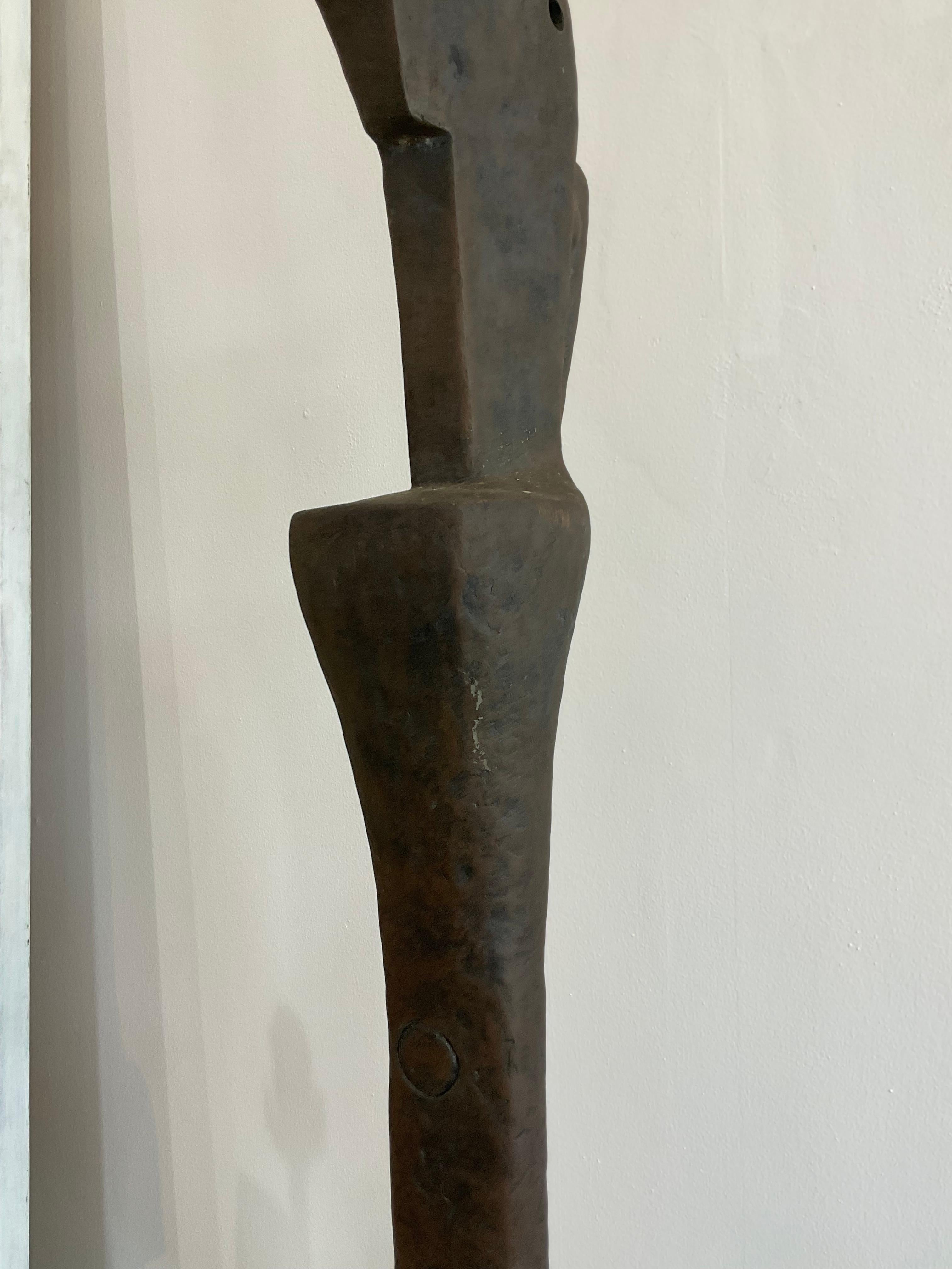 20th Century Vintage Surrealist Abstract Thom Cooney Crawford Bronze Totem Sculpture For Sale