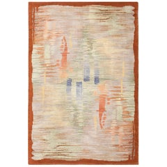 Vintage Surrealist French Art Deco Rug. Size: 5 ft 5 in x 8 ft 1 in