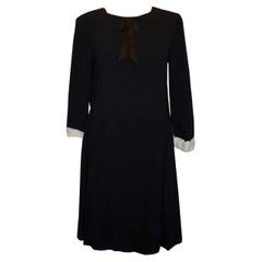 Susan Petite robe droite noire vintage