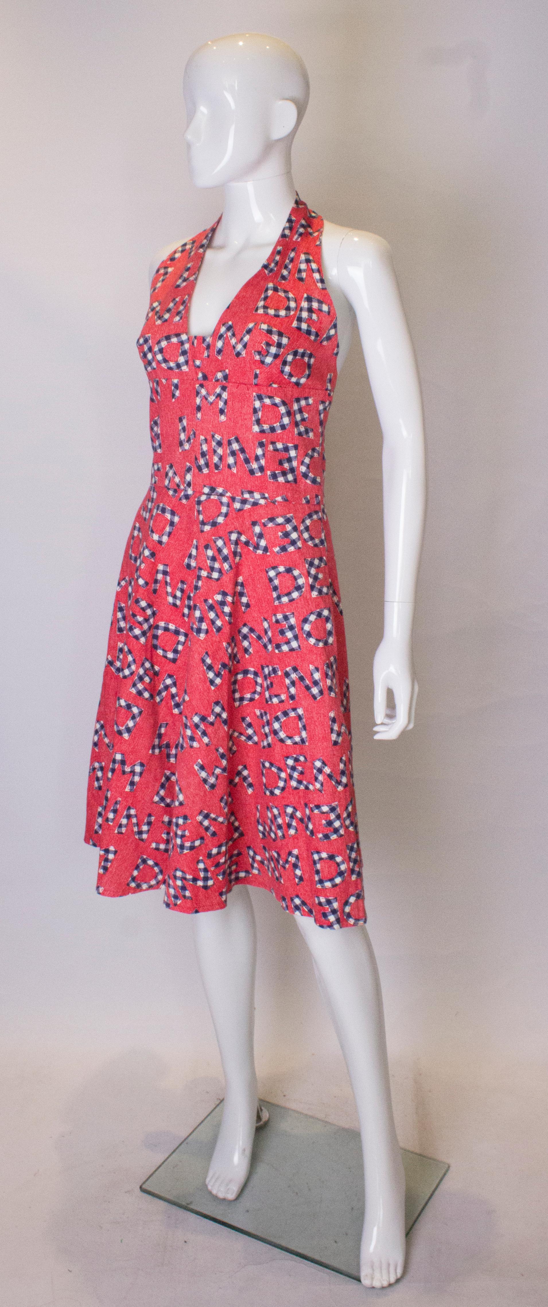 Pink Vintage Susan Small Casual Cotton Summer Dress For Sale