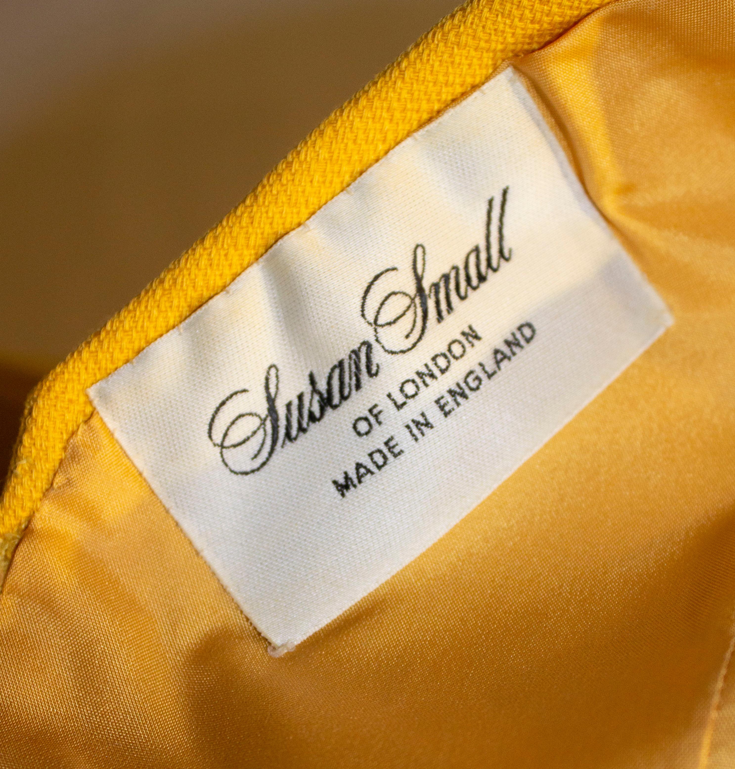 Vintage Susan Small Evening Dress with Detail at Hem In Good Condition For Sale In London, GB