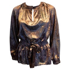 Top vintage in velluto di seta Susan Small