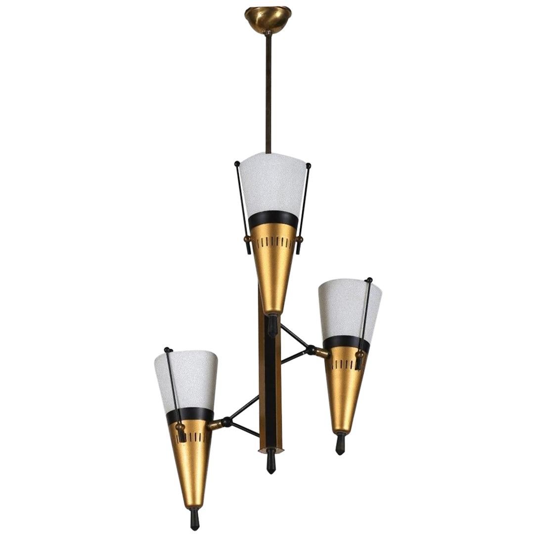 Lampada a sospensione vintage, Italia, anni '50