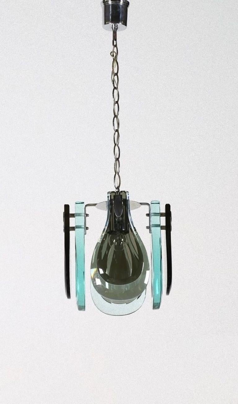 Cast Vintage Suspended Lamp, Italy, 1970s