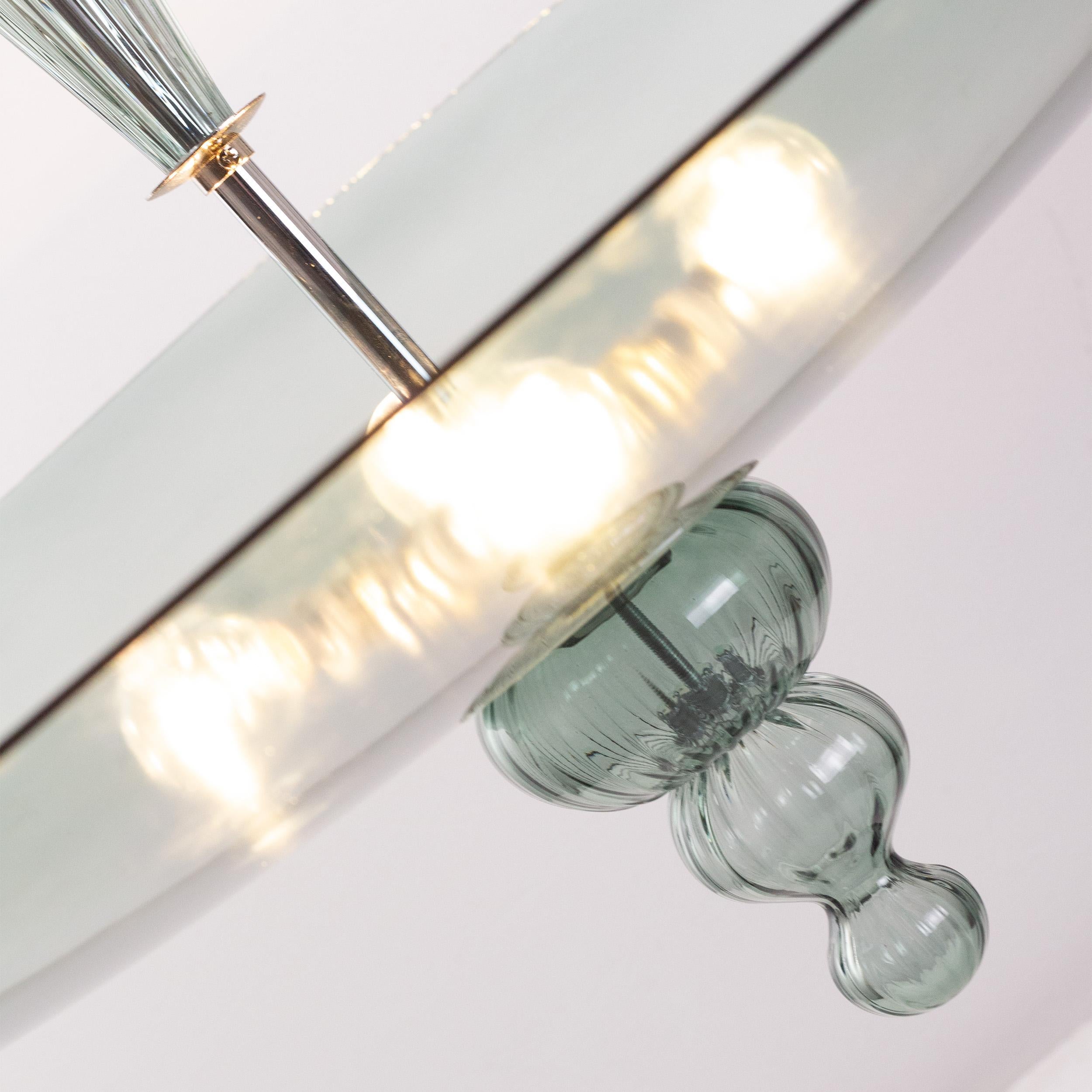 Italian Vintage Suspension in Murano Glass by Multiforme For Sale