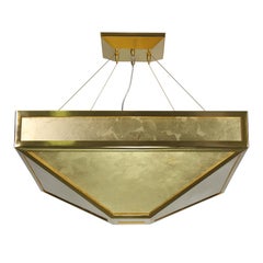 Sospensione vintage in vetro di Murano con foglia d'oro di Multiforme