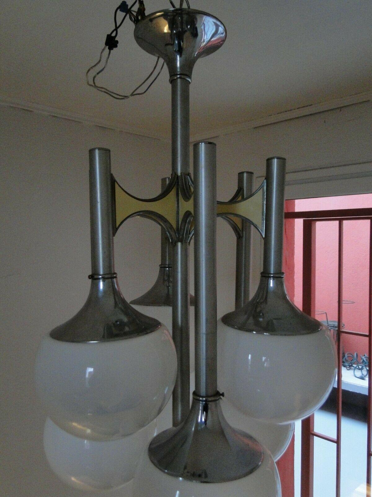 Italian Sciolari Suspension Italy Lamp Pendant 7 Lights For Sale