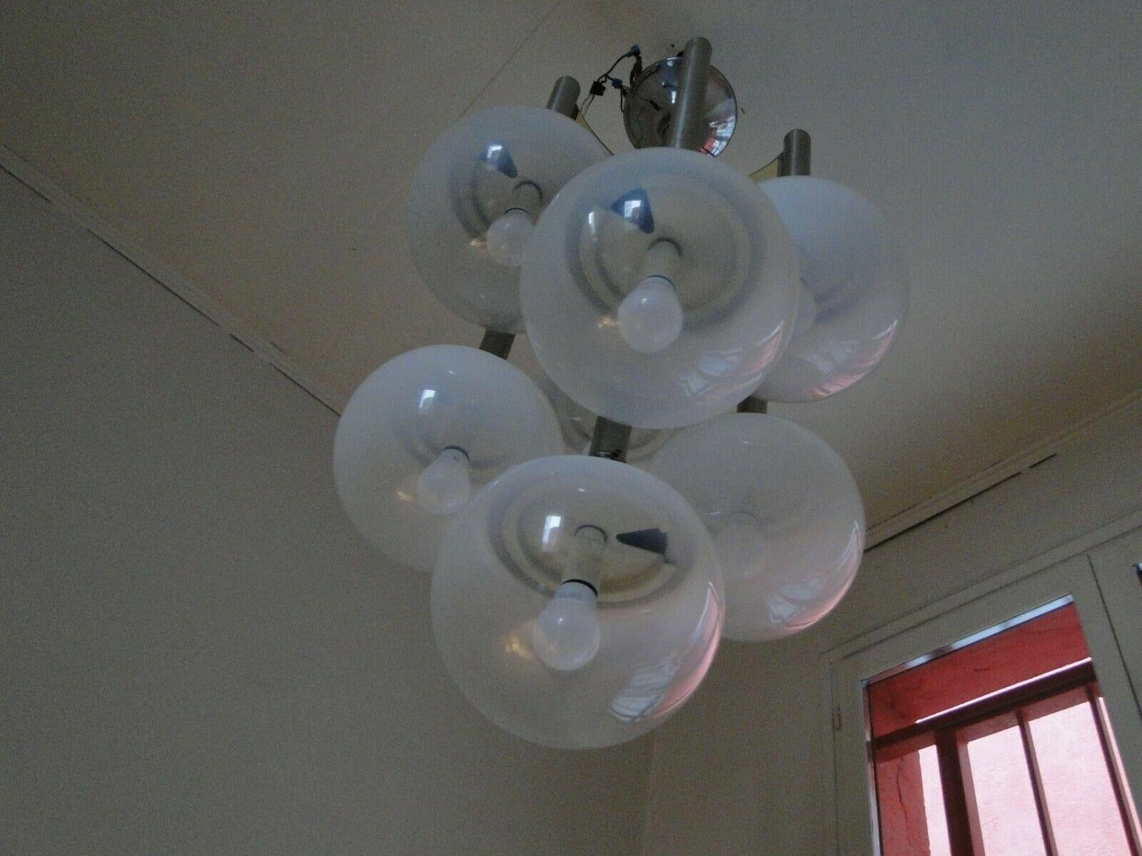 Sciolari Suspension Italy Lamp Pendant 7 Lights In Good Condition For Sale In Lège Cap Ferret, FR
