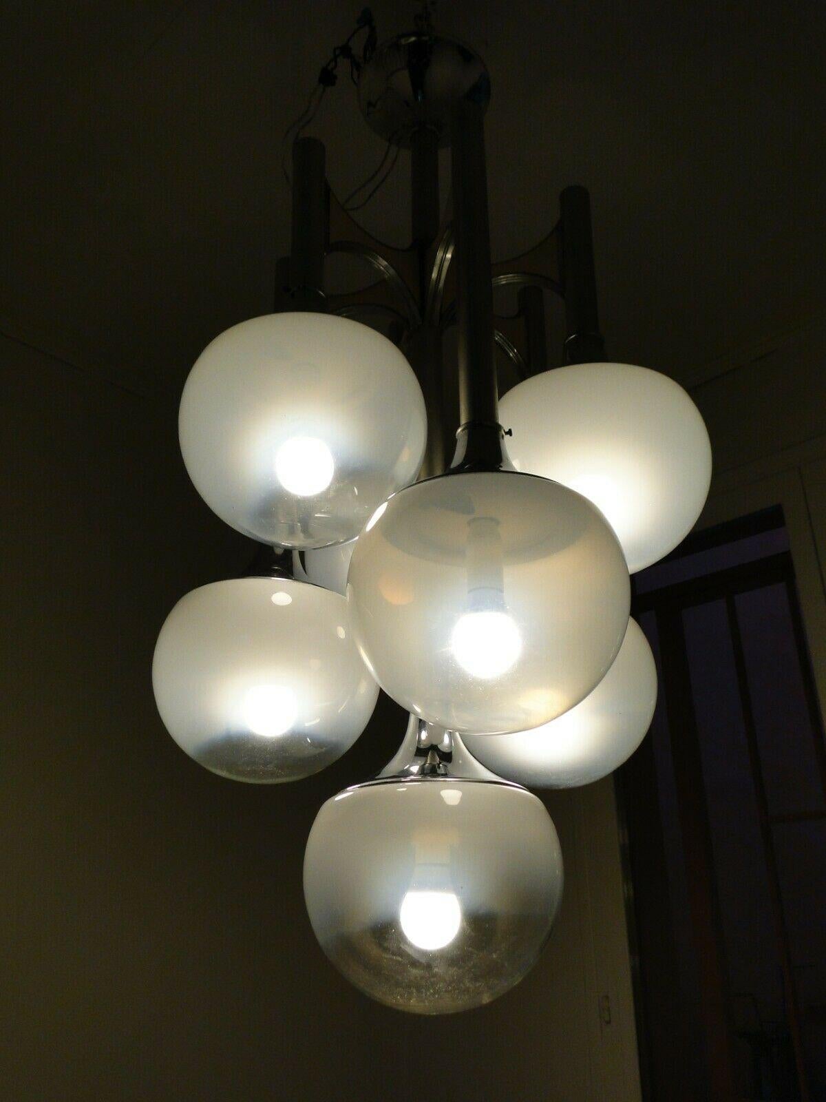 Italienische Sciolari-Lampe-Hngelampe mit 7 Lichtern im Angebot 1